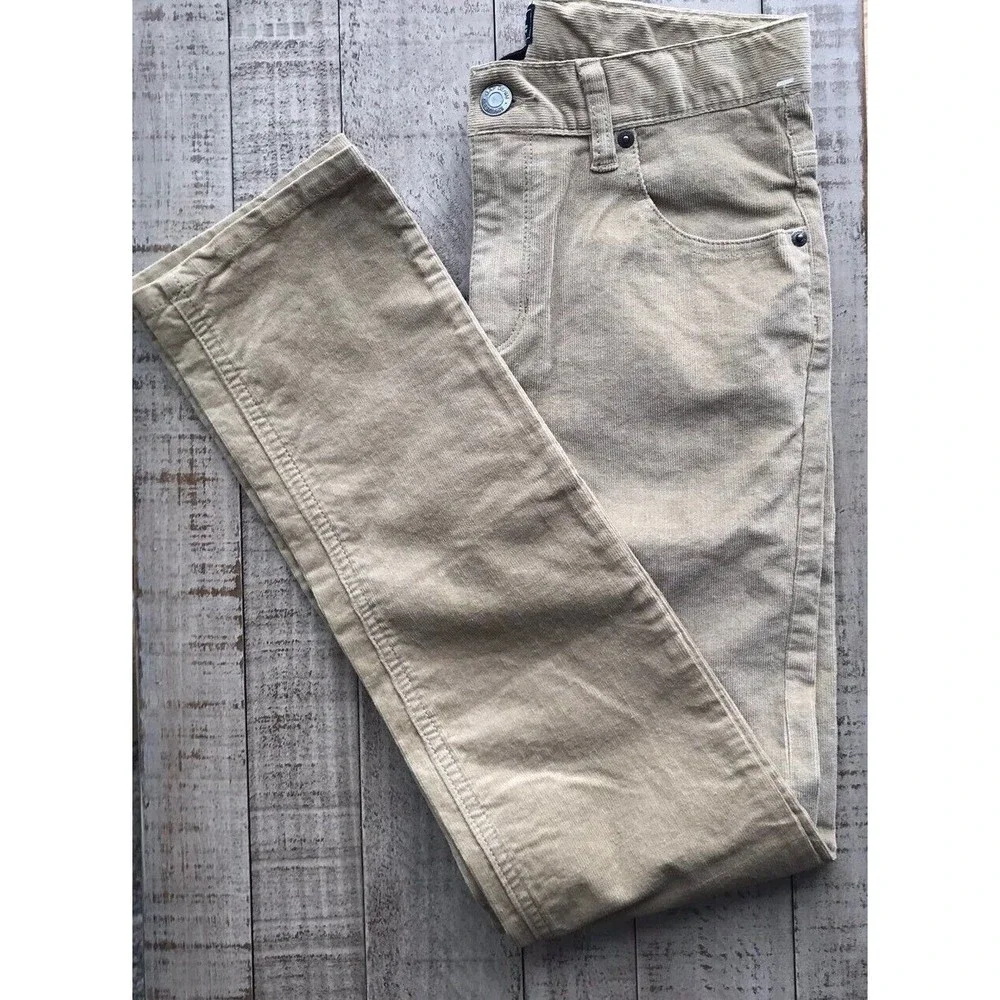 New Gap Boys Pants Cords Beige Skinny Stretch 14 R Cotton Blend Adjustable Waist